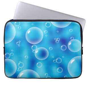 Big Bouncing Blue Bubbles Laptop Sleeve