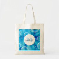Big Bouncing Blue Bubbles Monogram