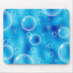 Big Bouncing Blue Bubbles Mouse Mat<br><div class="desc">Big bouncing shiny blue bubbles! Cute and cheerful pattern.</div>