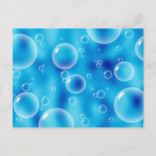 Big Bouncing Blue Bubbles Postcard