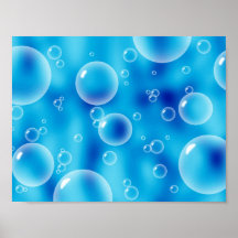 Big Bouncing Blue Bubbles Poster