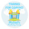Big Bouncy Bounce House Birthday Favour Sticker