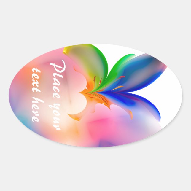 Big Bow Gift Box Oval Sticker (Front)