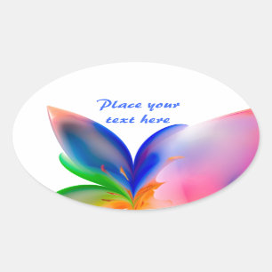 Big Bow Gift Box Oval Sticker
