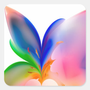 Big Bow Gift Box Square Sticker