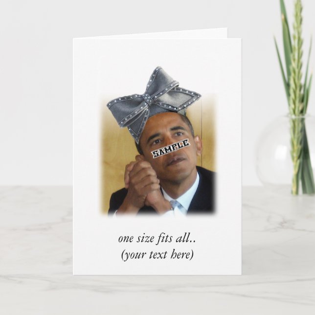 Big Bow Hat (Add Your Photo) Card (Front)