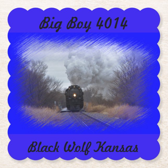 Big Boy 4014 Paper Coaster (Front)