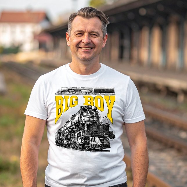 Big Boy 4014 Steam Loco. Union Pacific Class 4000 T-Shirt (Big Boy 4014 Steam Loco. Union Pacific Class 4000. Mens Basic T-Shirt)