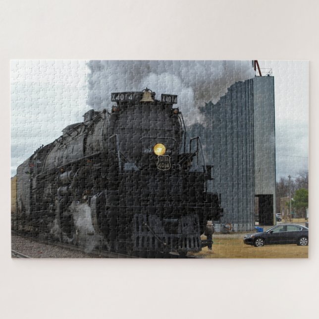 Big Boy 4014 Steam Train Ellsworth Kansas Jigsaw Puzzle (Horizontal)