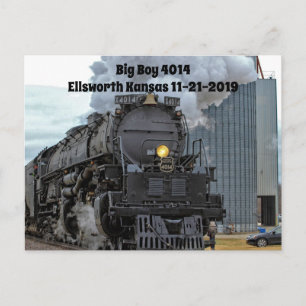 Big Boy 4014 Steam Train  Postcard