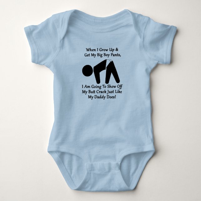 Big Boy Pants Baby Outfit Bodysuit (Front)
