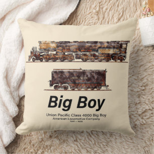 Big Boy Vintage Steam Train American Locomotive Cushion