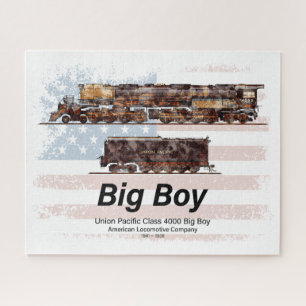 Big Boy Vintage Steam Train American Locomotive  Jigsaw Puzzle