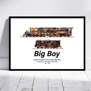 Big Boy Vintage Steam Train American Locomotive  Photo Print