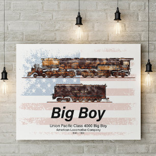 Big Boy Vintage Steam Train American Locomotive  Photo Print
