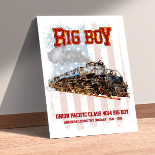 Big Boy Vintage Steam Train American Locomotive Poster