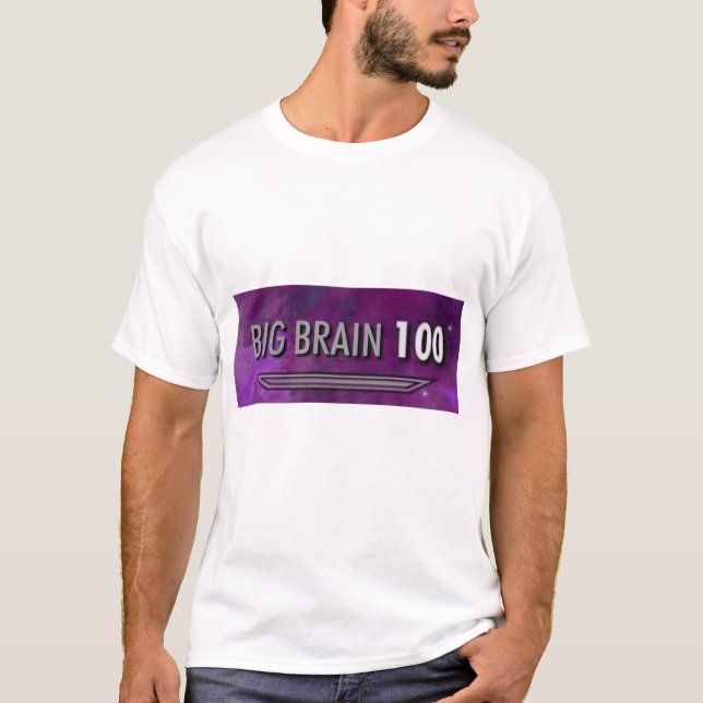 Big Brain 100 purple T-Shirt (Front)