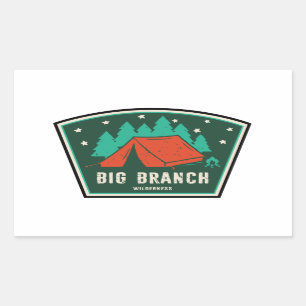 Big Branch Wilderness Vermont Camping Rectangular Sticker