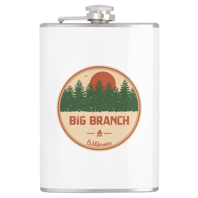 Big Branch Wilderness Vermont Hip Flask (Front)