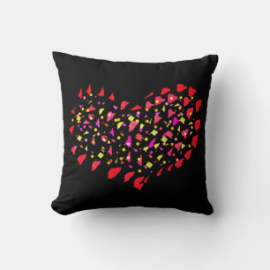 Big Bright Red Heart Love Cushion Pillow
