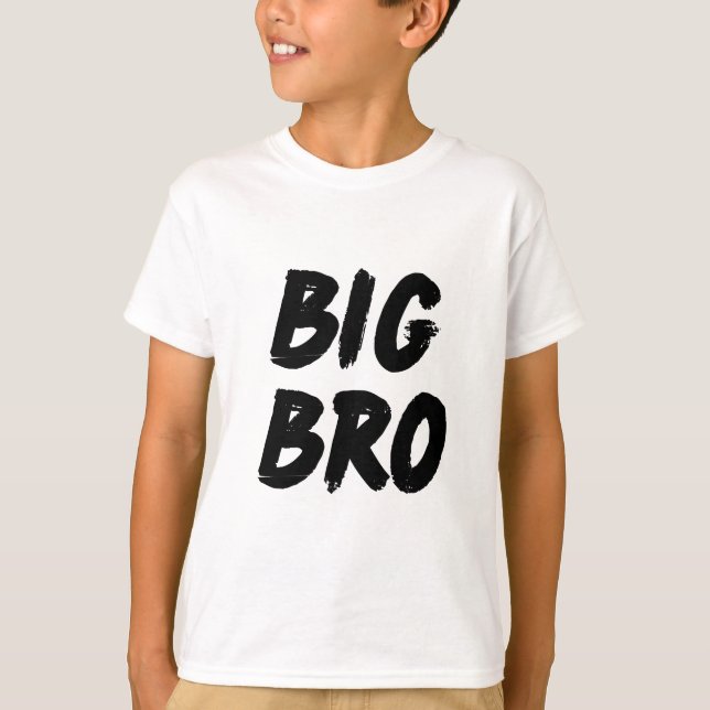 BIG BRO baby brother announcement, sibling gift T-Shirt (Front)