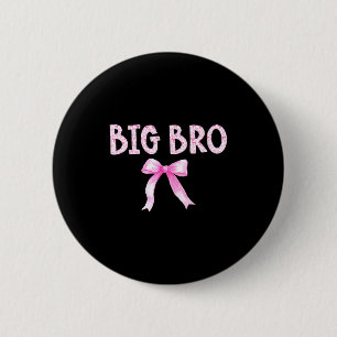 Big bro birthday squad matching coquette bow famil 6 cm round badge