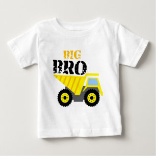 Big Bro Construction Yellow Dump Truck Baby T-Shirt