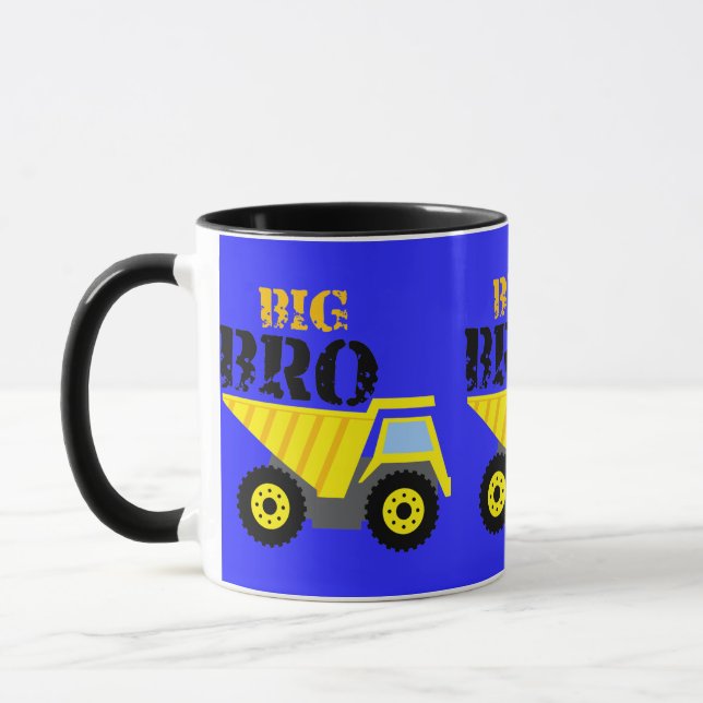 Big Bro Construction Yellow Dump Truck Mug (Left)