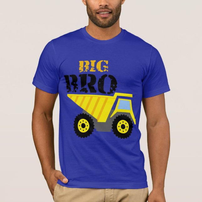 Big Bro Construction Yellow Dump Truck T-Shirt (Front)