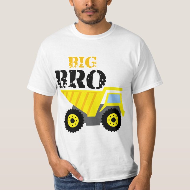 Big Bro Construction Yellow Dump Truck T-Shirt (Front)