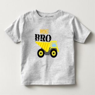 Big Bro Construction Yellow Dump Truck Toddler T-Shirt