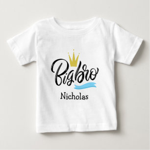 Big Bro Crown Personalised Baby T-Shirt