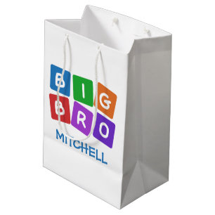Big Bro custom name gift bags
