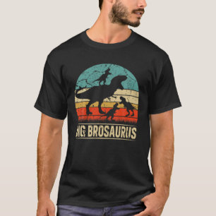 Big Bro Dinosaur T Rex Big Brosaurus 3 Kids Family T-Shirt