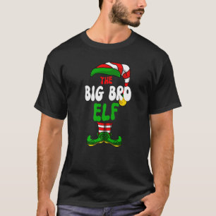 Big Bro Elf Pajama Matching Group Christmas Holida T-Shirt