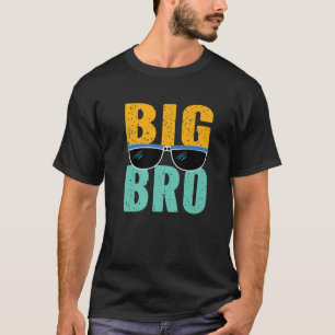 'Big BRO' Funny Big Brothers Cool Retro Vintage T-Shirt