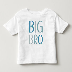 Big Bro Green and Blue Text Boys Sibling Brother Toddler T-Shirt
