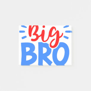 BIG BRO in Red and Blue Post-it Notes