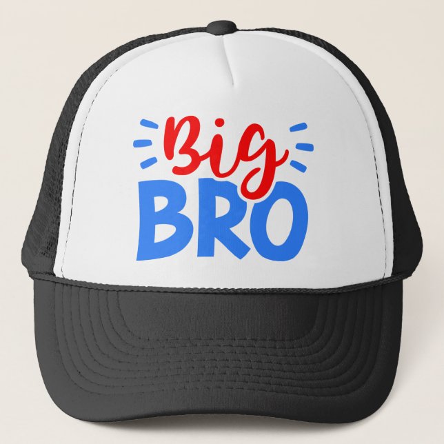 BIG BRO in Red and Blue Trucker Hat (Front)