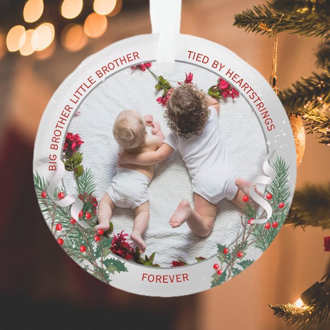 Big Bro Little Bro Classic Warm Quote Ornament (Creator Uploaded)