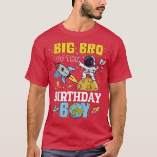 Big Bro Of The Birthday Astronaut Boy Space Theme  T-Shirt