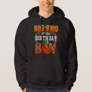 Big Bro Of The Birthday Basketball Player Family M Hoodie