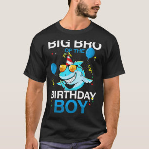 Big Bro of The Birthday Boy Shark Ocean Theme Matc T-Shirt