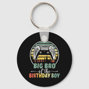 Big Bro Of The Birthday Boy Video Gamer Matching F Key Ring
