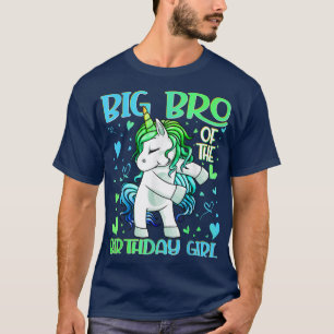 Big Bro of the Birthday Girl Flossing Unicorn Big T-Shirt