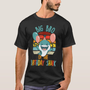 Big Bro Of The Shark Birthday Brother Matching Fam T-Shirt