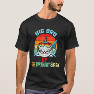 Big Bro Of The Shark Birthday Cute Brother Matchin T-Shirt