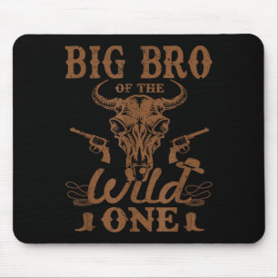 Big Bro Of The Wild One Cowboy Western Rodeo Party Mouse Mat