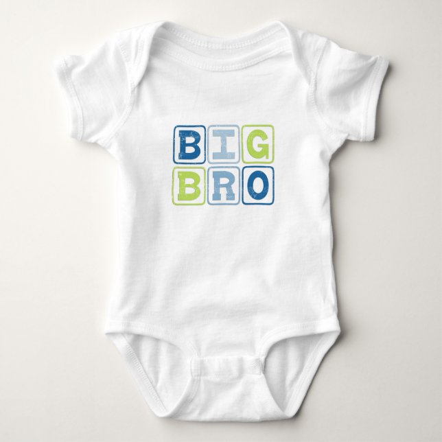 BIG BRO OUTLINE BLOCKS BABY BODYSUIT (Front)