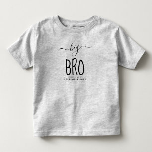Big Bro Personalized New Baby Announcement Fun T Toddler T-Shirt